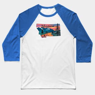 Montana Fly Fishing State River Sunset by TeeCreations Baseball T-Shirt